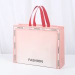 Wholesale Fashion Gradient Color Letter Printing Non-Woven Shopping Bag