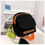 Wholesale Street Fashion Simple Contrast Canvas Crossbody Bag - Image 9