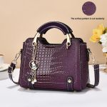 Women Fashion Casual Crocodile Pattern Large Capacity Handbag - Image 6