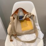 Wholesale Women Fashion Design Paneled Canvas Tote Bag - Image 13