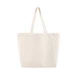 Wholesale Solid Color Large Capacity Zipper Canvas Tote Bag - Image 8