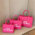 Women Fashionable Solid Color Large Capacity Letter Canvas Tote Bag - Image 11