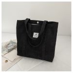 Wholesale Women Fashionable Simple Solid Color Large Capacity Canvas Tote Bag - Image 9