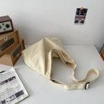 Wholesale Women Casual Solid Color Canvas Large Capacity Shoulder Bag - Image 9