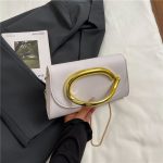 Wholesale Women Fashion Casual Solid Color Metal Buckle Simple Chain Crossbody Bag - Image 8