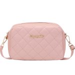 Wholesale Simple Solid Color Diamond Stitch Crossbody Bag - Image 9