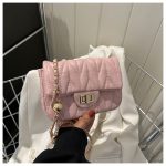 Wholesale Simple And Fashionable Embroidered Rhombic Chain Crossbody Bag