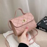 Wholesale Women Simple And Fashionable Rhomboid Flap Lock Square PU Crossbody Bag - Image 6