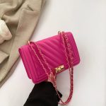 Wholesale Women Pu Leather Qulited Square Mini Fashion Chain Crossbody Bag - Image 9