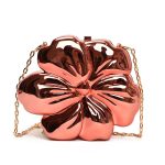 Wholesale Women Fashion Flower Shaped Metal Crossbody Chain Bag - Image 9
