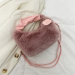Autumn And Winter Plush Crossbody Bag - Image 9