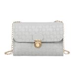 Wholesale Women Fashion Embossed Flap Lock Square Chain Crossbody Bag - Image 9