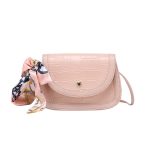 Wholesale Women Fashion Crocodile Flap Mini Silk Scarf Crossbody Bag - Image 9