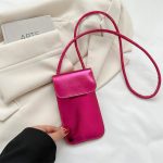Women Casual Simple Solid Color Mobile Phone Crossbody Bag - Image 9