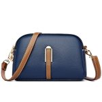 Vintage Women Double Zipper Crossbody Bag - Image 9