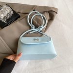 Women Fashion Casual Solid Color Bowknot Buckle Crossbody Bag - Image 9
