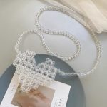 Wholesale Women Fashion Casual Solid Color Heart-Shaped Beaded Crossbody Bag - Image 6