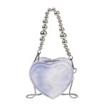 Wholesale Women Fashion Casual Solid Color Embossed Heart-Shaped Mini Crossbody Bag - Image 8
