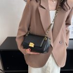 Wholesale Women Fashion Casual Simple Solid Color Chain Crossbody Bag - Image 7