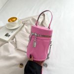 Wholesale Women Fashion Casual Solid Color Cylinder Bucket Chain Crossbody Bag - Image 9
