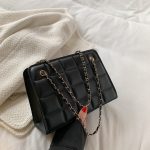 Women'S Fashion Check Indentation Simple Chain Small Square Bag - Image 13