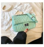Wholesale Fashion Solid Color Embroidery Square Crossbody Bag - Image 9