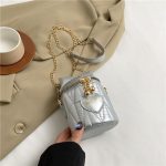 Wholesale Fashion Cute Mini Solid Color Bowknot Zipper Cylindrical Crossbody Bag - Image 8