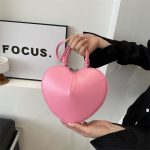 Women Fashion Casual Creative Heart Solid Color Crossbody Bag - Image 9