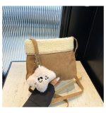 Wholesale Women Fashion Cute Lamb Fur Plush Pendant Crossbody Bag - Image 8