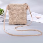 Women Fashion Solid Color Mini Woven Mobile Phone Crossbody Bag - Image 7