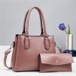 Wholesale Women Casual Simple Solid Color Large Capacity Handbag Set - Image 2
