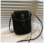 Wholesale Autumn Winter Women Fashion Cute Lamb Plush Crossbody Phone Bag - Image 9