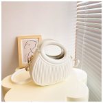 Wholesale Summer Women Fashion Solid Color Irregular Three-Dimensional Stripe PU Shoulder Crossbody Bag - Image 9