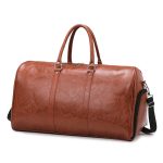 Wholesale Men Leisure Sports Business Vintage Large Capacity PU Duffle Bag - Image 9