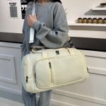Wholesale Fashion Casual Solid Color Large Capacity Detachable Fitness Travel Duffle Bags - Image 9