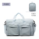 Fashion Casual Solid Color Wet And Dry Separable Large Capacity Foldable Portable Travel Duffle Bags - Image 9