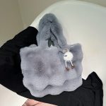 Wholesale Women Fashion Casual Solid Color Plush Large Capacity Tote Bag - Image 9