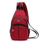 Wholesale Casual Color Blocking Men Women Zipper Outdoor Travel Chest Bag Backpack - Image 8