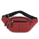 Unisex Casual Multi Pocket Design Solid Color Large Capacity Waist Chest Bag - Image 9