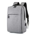 Unisex Basic Design Solid Color Canvas Backpack - Image 9