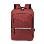 Men Casual Commuter Solid Color Oxford Usb Backpacks Bag - Image 9