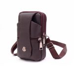 Genuine Leather Multifunctional Belt Mobile Phone Waist Bag - Image 9