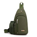 Wholesale Travel Sports Men Casual Zipper Design Solid Color Large Capacity Waist Shoulder Bag - Image 9