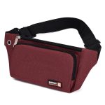 Wholesale Men Solid Color Running Sports Shoulder Bag Fitness Crossbody Waist Bag - Image 9
