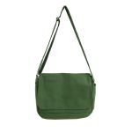 Wholesale Unisex Basic Flap Design Solid Color Large Capacity Canvas Crossbody Bag - Image 8