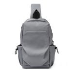 Men Casual Sports Commuter Solid Color Waist Chest Bag - Image 9