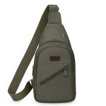 Wholesale Men Fashion Casual Commuter Canvas Chest Bag - Image 9