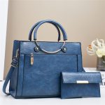 Wholesale Women Fashion Casual Solid Color Bag Large-Capacity Handbag Set - Image 2