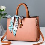 Women Fashion Solid Color Ribbon Large Capacity Handbag - Image 2