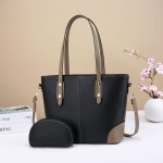 Wholesale Women Fashion Casual Bag Contrast Color Large Capacity Handbag Set - Image 5